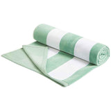 M&amp;amp;S Sand Resist Stripe Beach Towel Sage Green