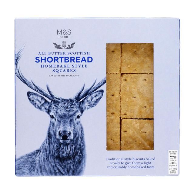 M&amp;amp;S Scottish All Butter Shortbread Squares   200g