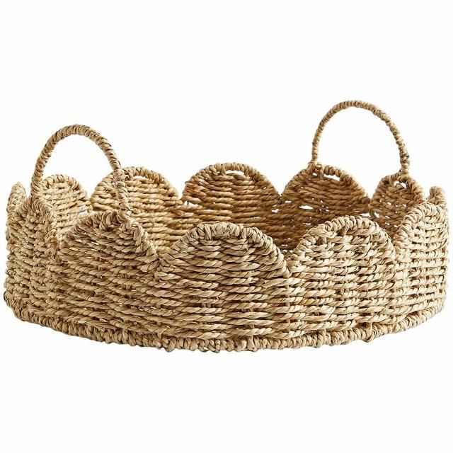 M&amp;amp;S Seagrass Scallop Tray Natural