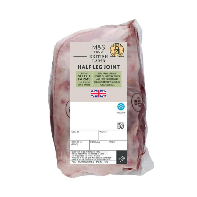 M&amp;amp;S Select Farms Bone in Half Lamb Leg   Typically: 1.31kg
