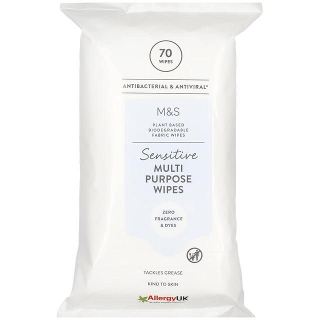 M&amp;amp;S Sensitive Multi Surface Wipes   70 per pack