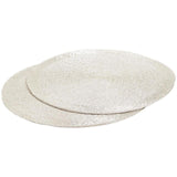 M&amp;amp;S Set of 2 Beaded Placemats Silver   2 per pack