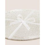 M&amp;amp;S Set of 2 Beaded Placemats Silver   2 per pack