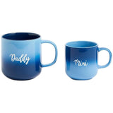 M&amp;amp;S Set Of 2 Mini And Daddy Mugs Blue   2 per pack