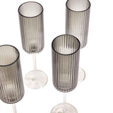 M&amp;amp;S Set of 4 Handmade Celine Champagne Flutes Grey   4 per pack