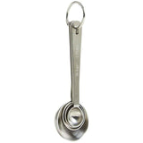 M&amp;amp;S Set of 4 Stainless Steel Measuring Spoons Silver   4 per pack