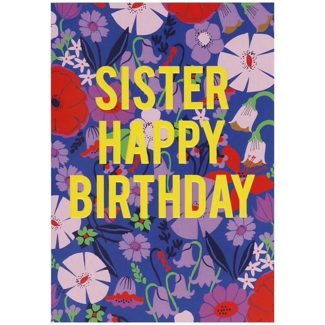 M&amp;amp;S Sister Floral Birthday Card