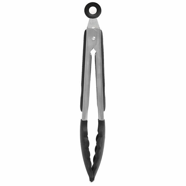 M&amp;amp;S Small Silicone Tongs Black