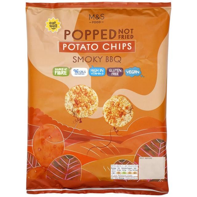 M&amp;amp;S Smoky Barbecue Popped Potato Chips   80g Default Title