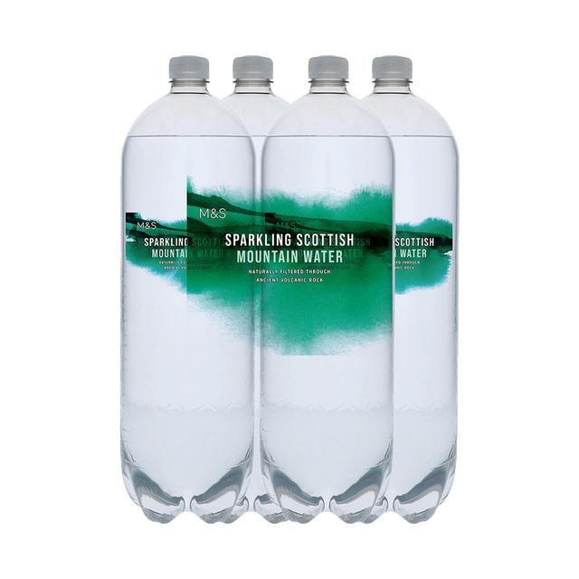 M&amp;amp;S Sparkling Scottish Mountain Water    4 x 2L