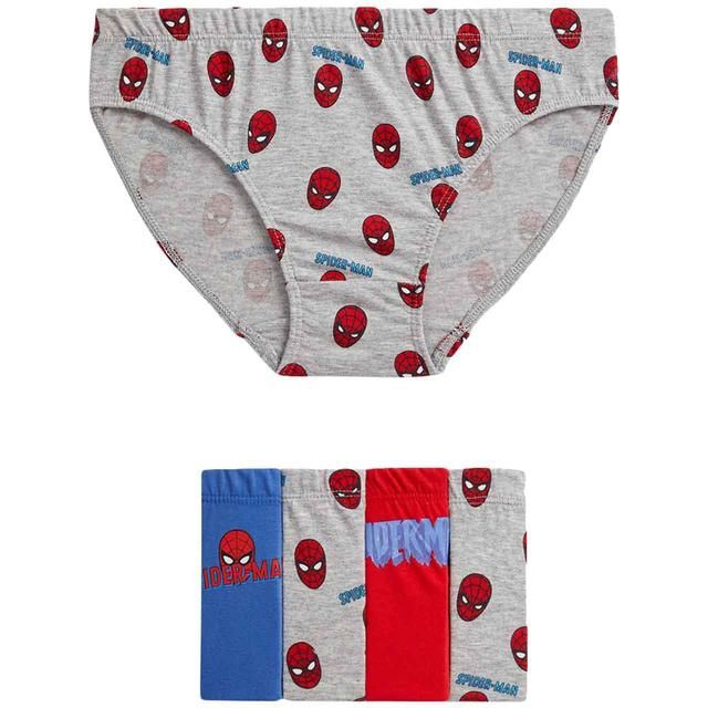 M&amp;amp;S Spider man Briefs 5 Pack 2-7 Years Red