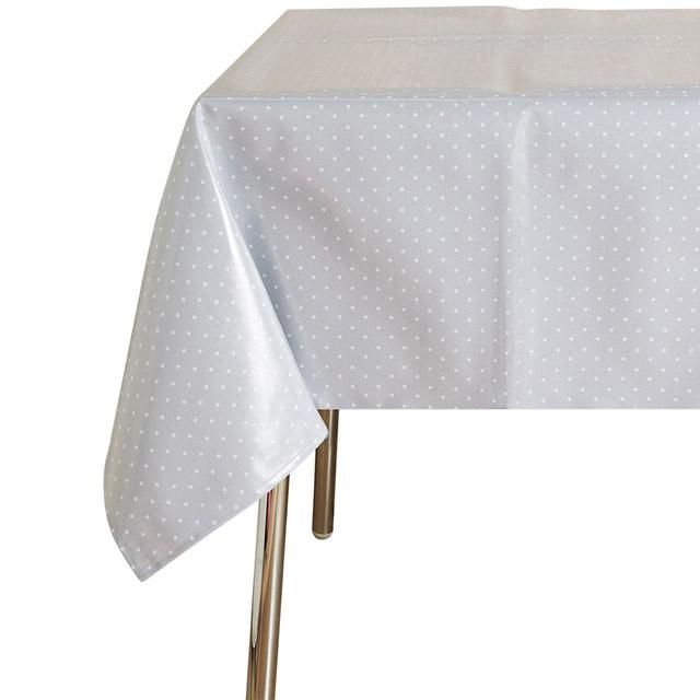 M&amp;amp;S Spotty Wipe Clean Tablecloth Grey
