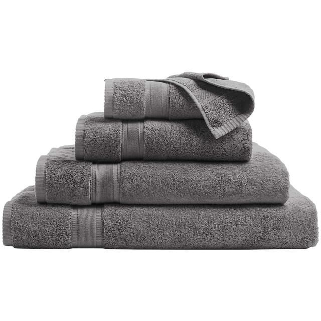 M&amp;amp;S Super Soft Pure Cotton Antibacterial Towel Face Towels 2pk Charcoal   2 per pack