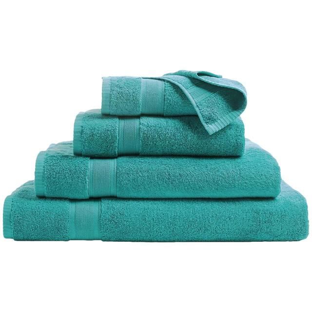 M&amp;amp;S Super Soft Pure Cotton Antibacterial Towel Face Towels 2pk Teal   2 per pack