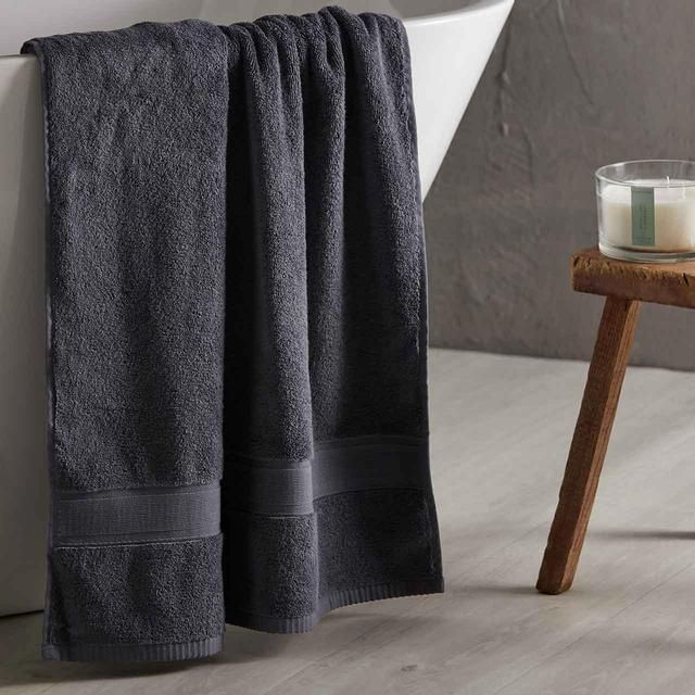 M&amp;amp;S Super Soft Pure Cotton Face Towels Slate   2 per pack