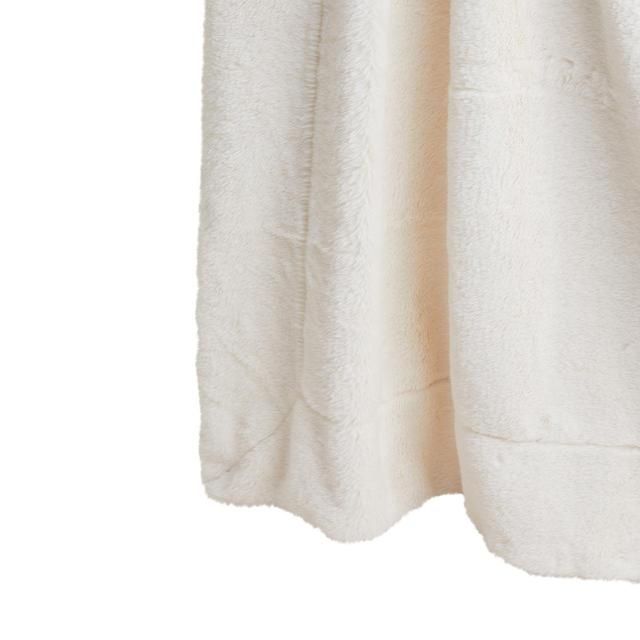 M&amp;amp;S Supersoft Faux Fur Throw Medium Cream