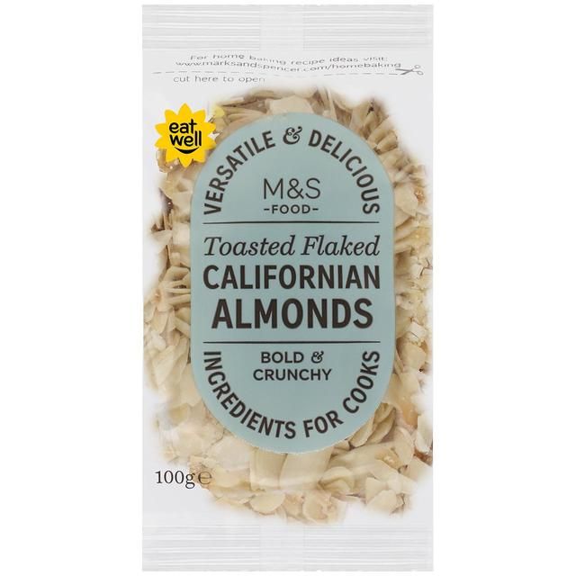 M&amp;amp;S Toasted Flaked Californian Almonds   100g