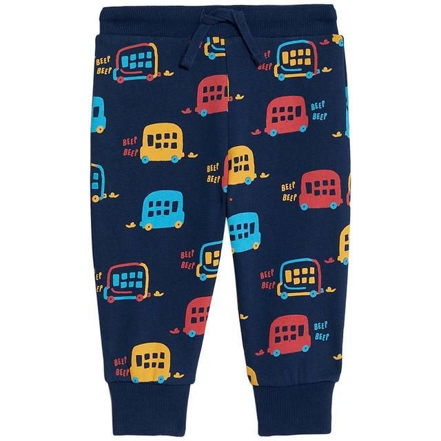 M&amp;amp;S Transport AOP Jogger 0-3 Years Blue Marl