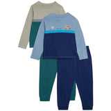 M&amp;amp;S Transport Cut and Sew Pyjamas 2-7 Years Blue