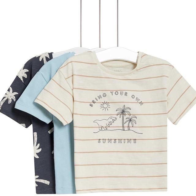 M&amp;amp;S TShirts 3 Pack 0 Months-3 Years