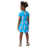 M&amp;amp;S Unicorn Ice Cream Cotton Dress 2-7 Years Blue