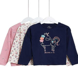 M&amp;amp;S Unicorn Tops 4 Pack 2-7 Years Pink