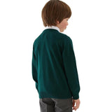 M&amp;amp;S Unisex 2Pk Green Cotton Jumper with Staynew 3-14 Y