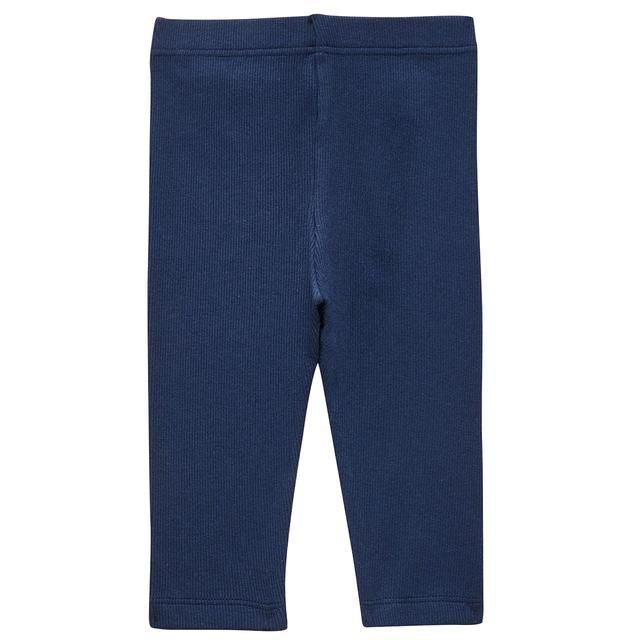 M&amp;amp;S Unisex Cotton Ribbed Leggings 0-3 Years Navy