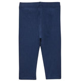 M&amp;amp;S Unisex Cotton Ribbed Leggings 0-3 Years Navy
