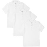 M&amp;amp;S Unisex Pure Cotton Polo Shirts 12-13 Years White   3 per pack