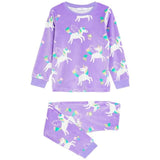 M&amp;amp;S Velour Unicorn Pyjamas 1-1+Y Purple