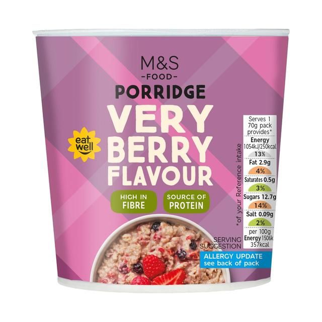 M&amp;amp;S Very Berry Flavour Porridge Pot   70g