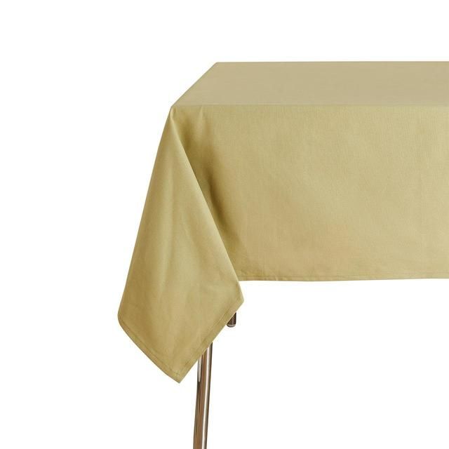 M&amp;amp;S Washable Pure Cotton Tablecloth Green