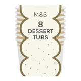 M&amp;amp;S White &amp;amp; Gold Paper Dessert Tubs   8 per pack