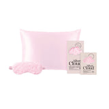 Silver Cloud Pink Fluffy Eye Mask & Pink Pillowcase