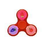 Aquarius 2-in-1 Metal Glam Finger Spinners, Red