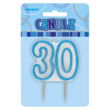 Unique Party Glitz 30th Birthday Candle