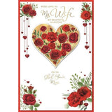 Simon Elvin For My Gorgeous Wife Valentine Card (Pack of 6)