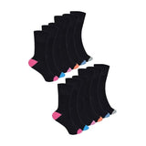 12 Pairs Ladies Low Cut Bamboo Trainer Socks 4-8
