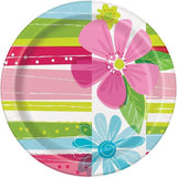 Unique Party Flowers Party Plates (Pack of 8)
