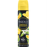 Yardley Freesia & Bergamot Body Spray Floral Body Mist for Women 75ml
