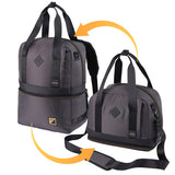Switch from 45x36x20cm EasyJet backpack to 40x20x25cm Ryanair shoulder bag with the Memphis Switch.