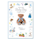 Material: Card. Design: Elephant, Hearts, Printed, Rabbit, Stars, Teddy Bear, Text. Contents: 6 Envelopes. Occasion: New Baby.