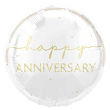 Unique Party Happy Anniversary Round Foil Balloon