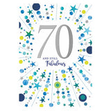 Simon Elvin And Still Fabulous 70th Card (Pack of 6)