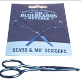 The Bluebeards Revenge Beard & Mo' Scissors in Metallic Blue