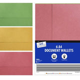 Just Stationery A4 Card Document Wallet (Pack Of 6)