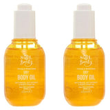 Sol Beauty Dry Body Oil Caramel Vanilla Scent Moisturiser 2 x 45ml