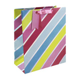 Eurowrap Holo Stripes Gift Bag (Pack of 6) (L)