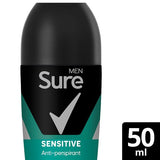 Sure Men Antiperspirant Deo Roll On Base Sensitive 50Ml